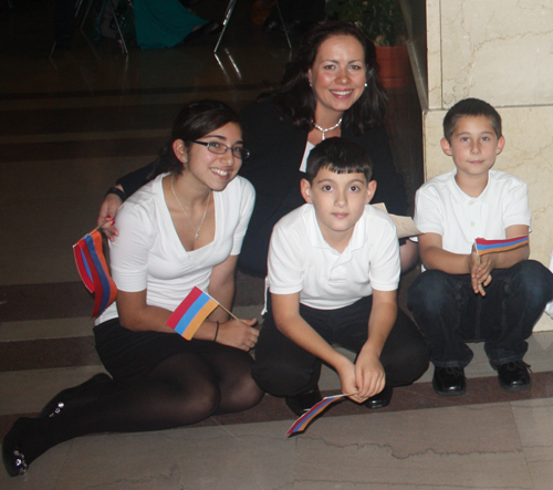 Irina Grigorian with some of the performing children